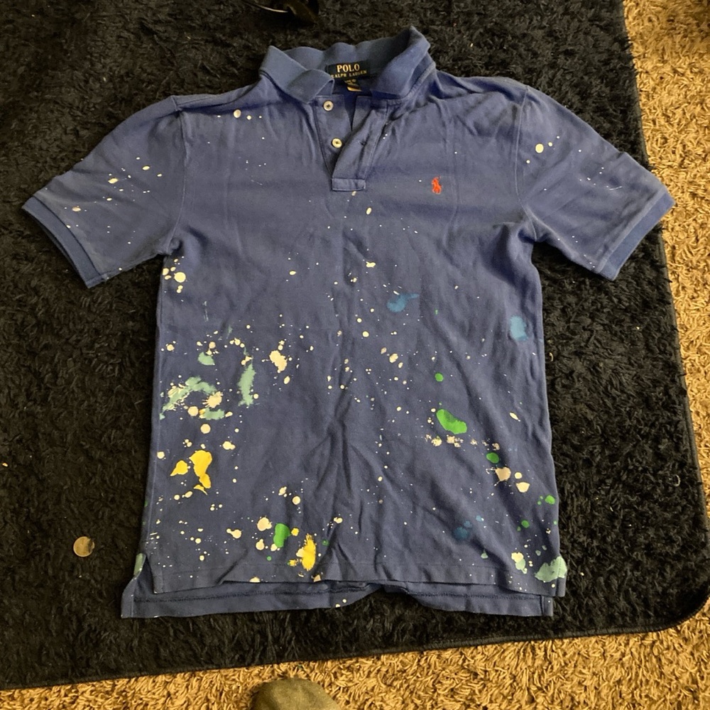 Polo by Ralph Lauren Kids Blue Splatter Polo